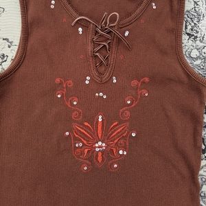 Y2K MaryKate and Ashley crop ribbed tank top girls